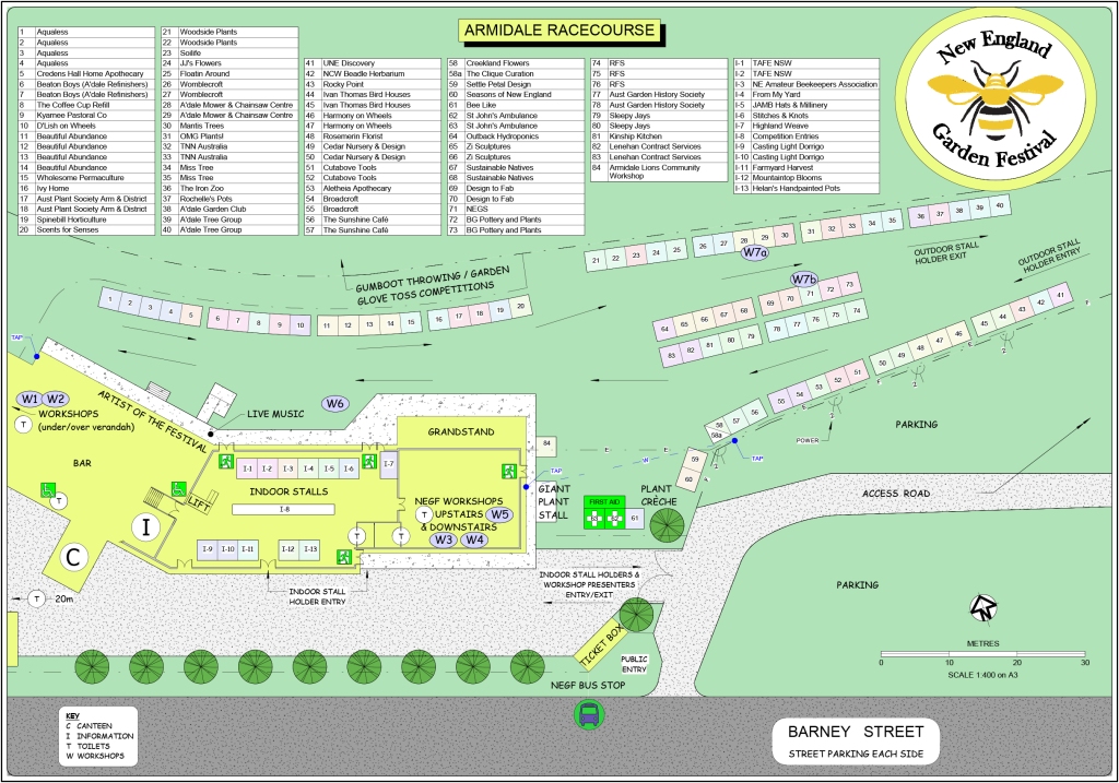 New England Garden Festival - site map - 2 Nov